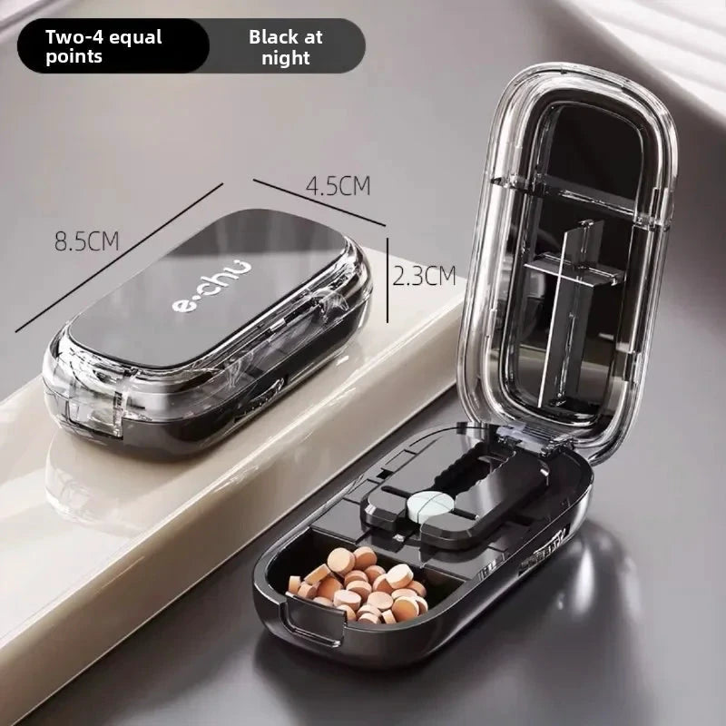 Pocket Size Dustproof Pill Cutter Organizer by BowLift