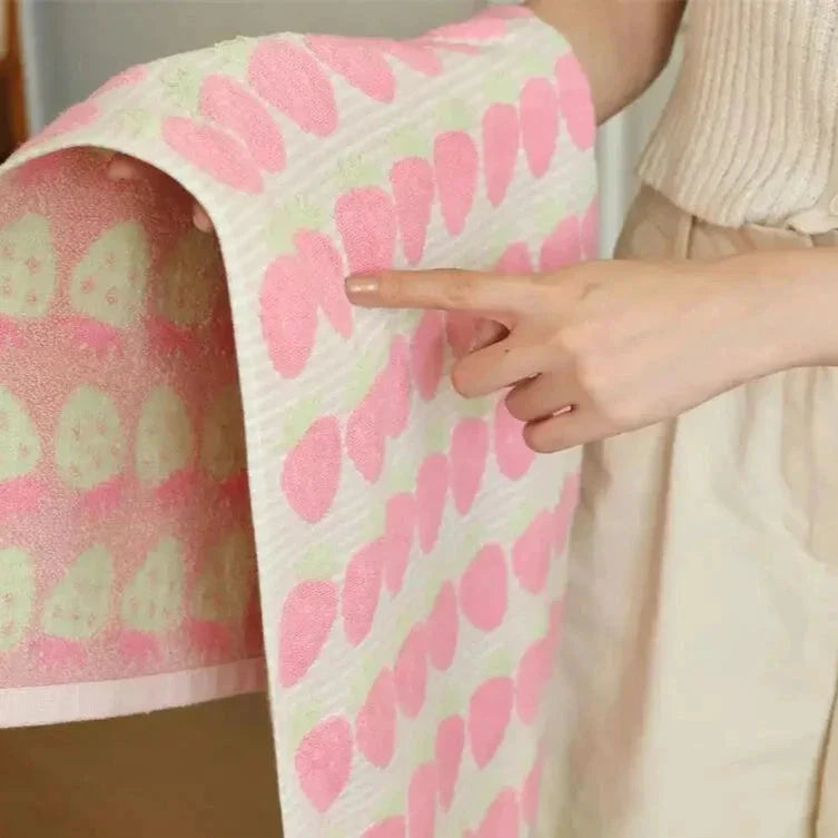 Strawberry Series Cotton Towel Collection by Bowlift