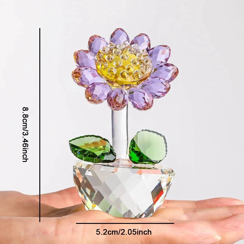 Crystal Glass Sunflower by Bowlift