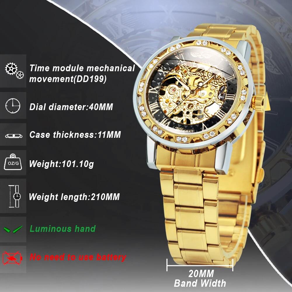 Luminous Mechanical Titan Skeleton Watch by BowLift