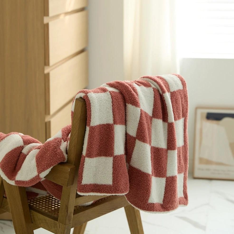 COLOURFUL CHECKERBOARD THROW by Bowlift