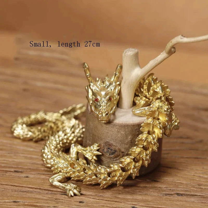 Mystic Scales 3D Brass Dragon Home Decor by BowLift