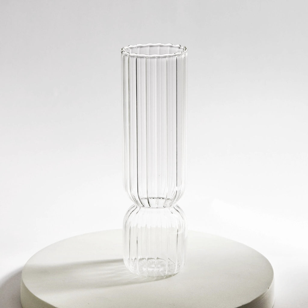 Scallop Cylinder Glass Vase by Bowlift