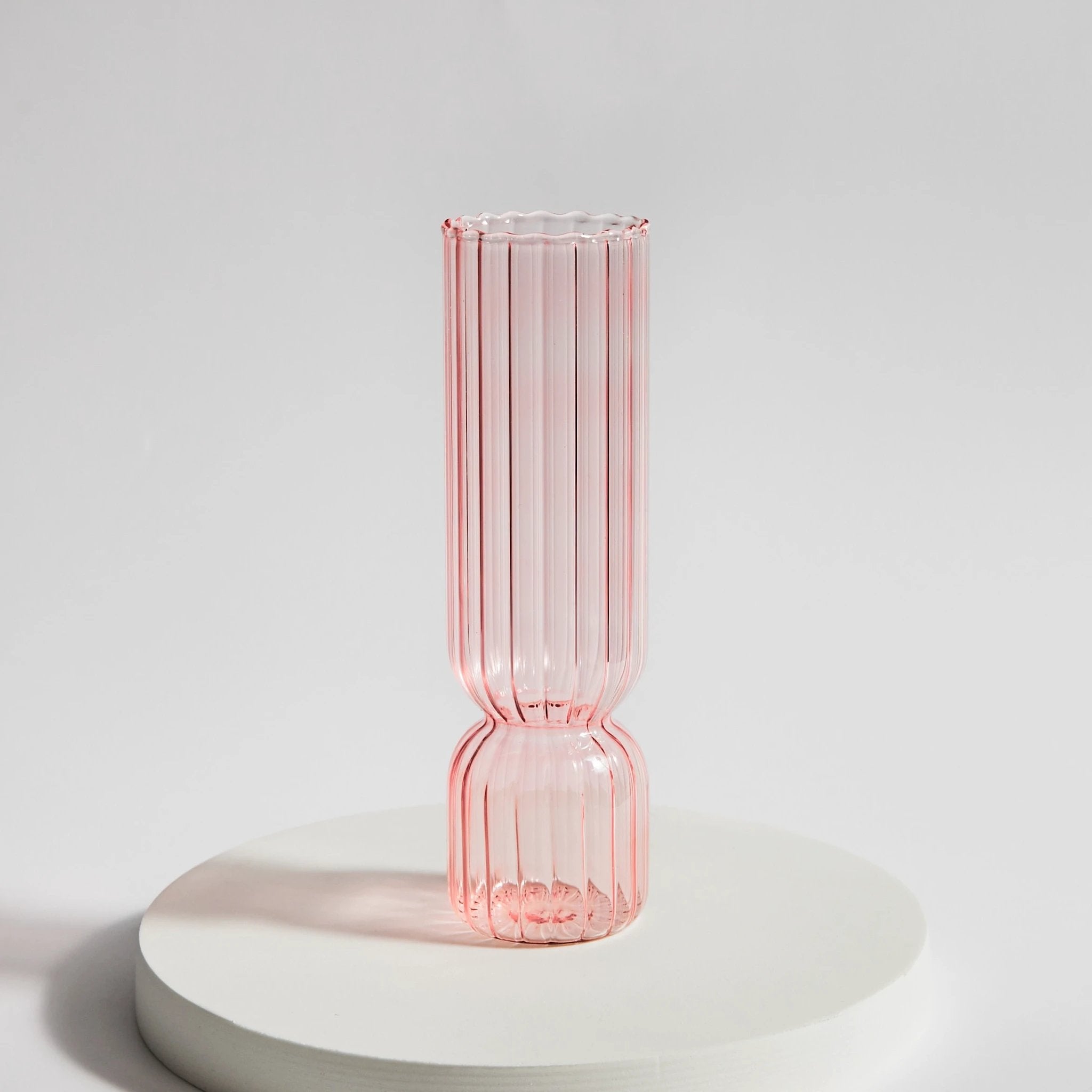Scallop Cylinder Glass Vase by Bowlift