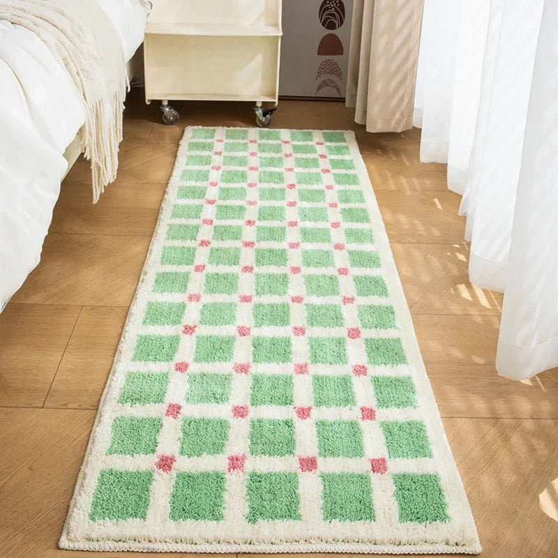 Long Tufting Grids Bathroom Mat by Bowlift