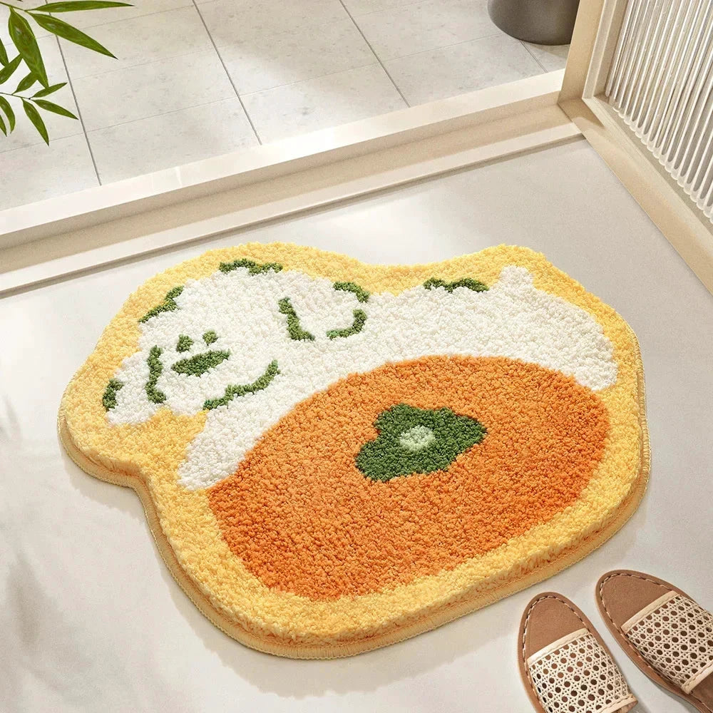 Flower Tufted Bath Mat by Bowlift