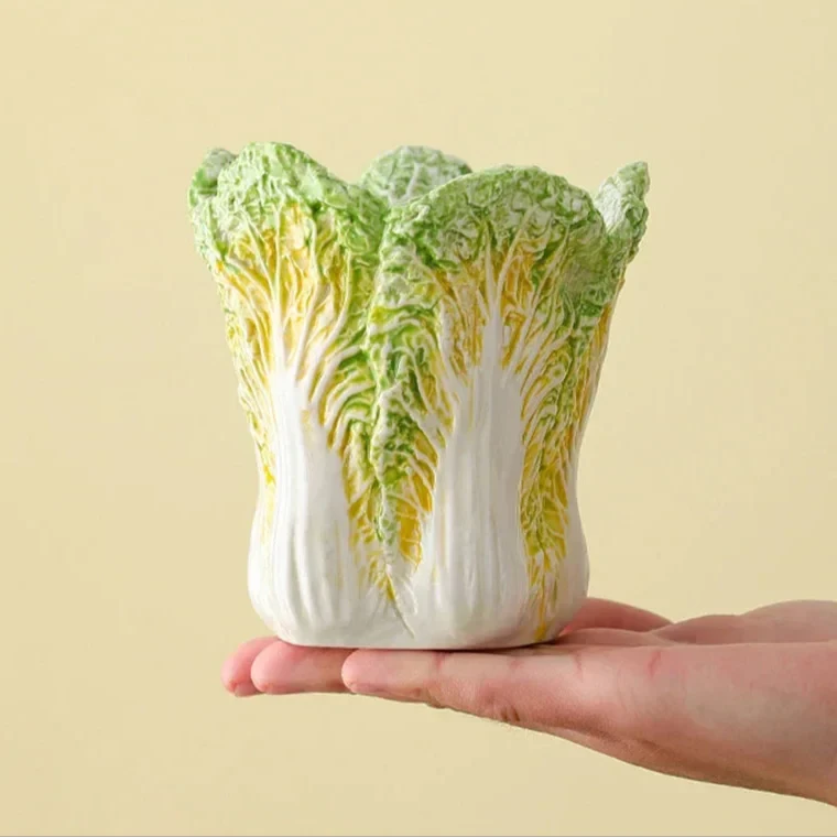 Chinese Cabbage Ceramic Jar by Bowlift