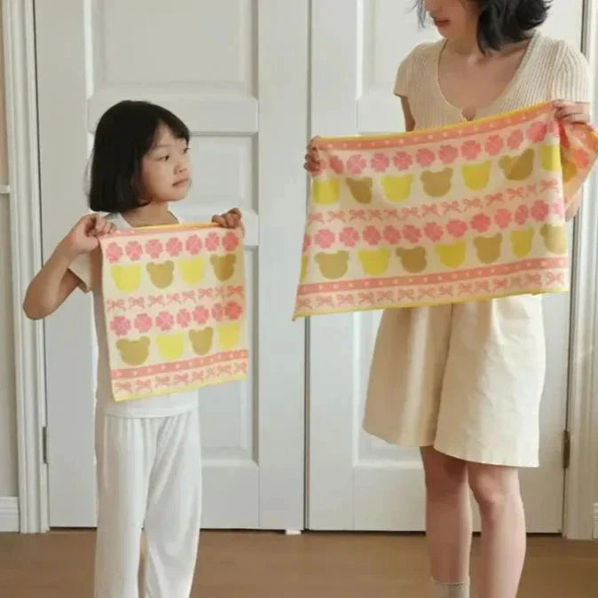 Cute Little Bear Series Cotton Towel Collection by Bowlift