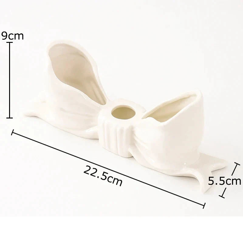 Bowknot-Shaped Ceramic Candle Holder by Bowlift