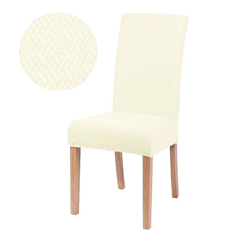 Chair Cover Velvona | Elastic & Thick Padded | Jacquard Stretch Cover | Washable & Wrinkle-Free by BowLift