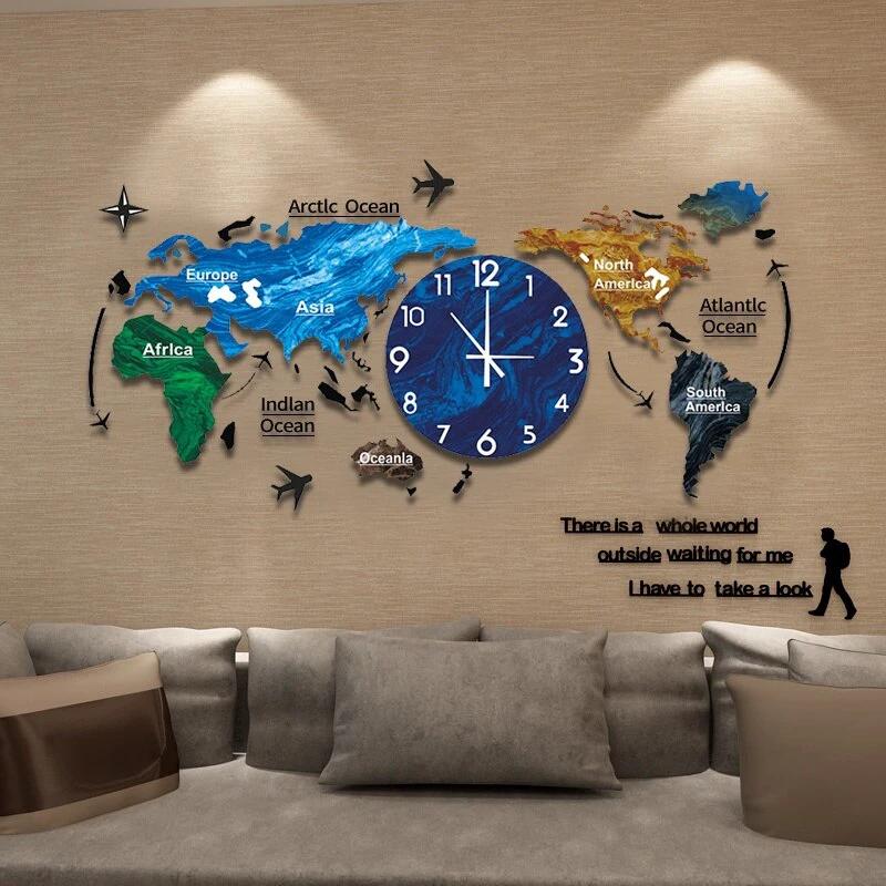 Artsy Time Unique Acrylic 3D DIY Wall Clock by BowLift