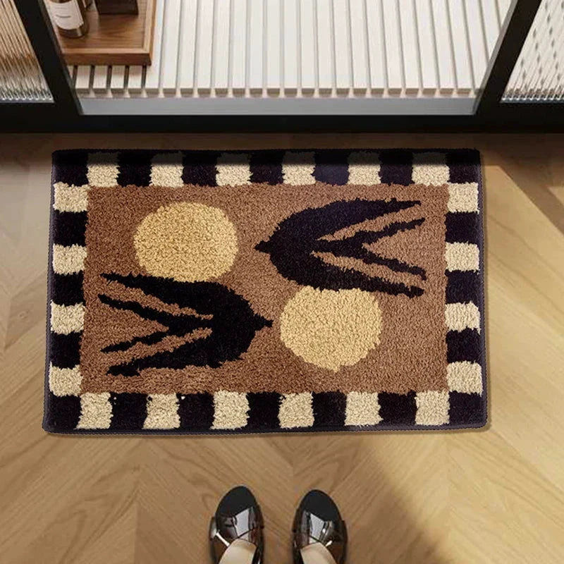 Swallowtail Fluffy Bath Mat by Bowlift