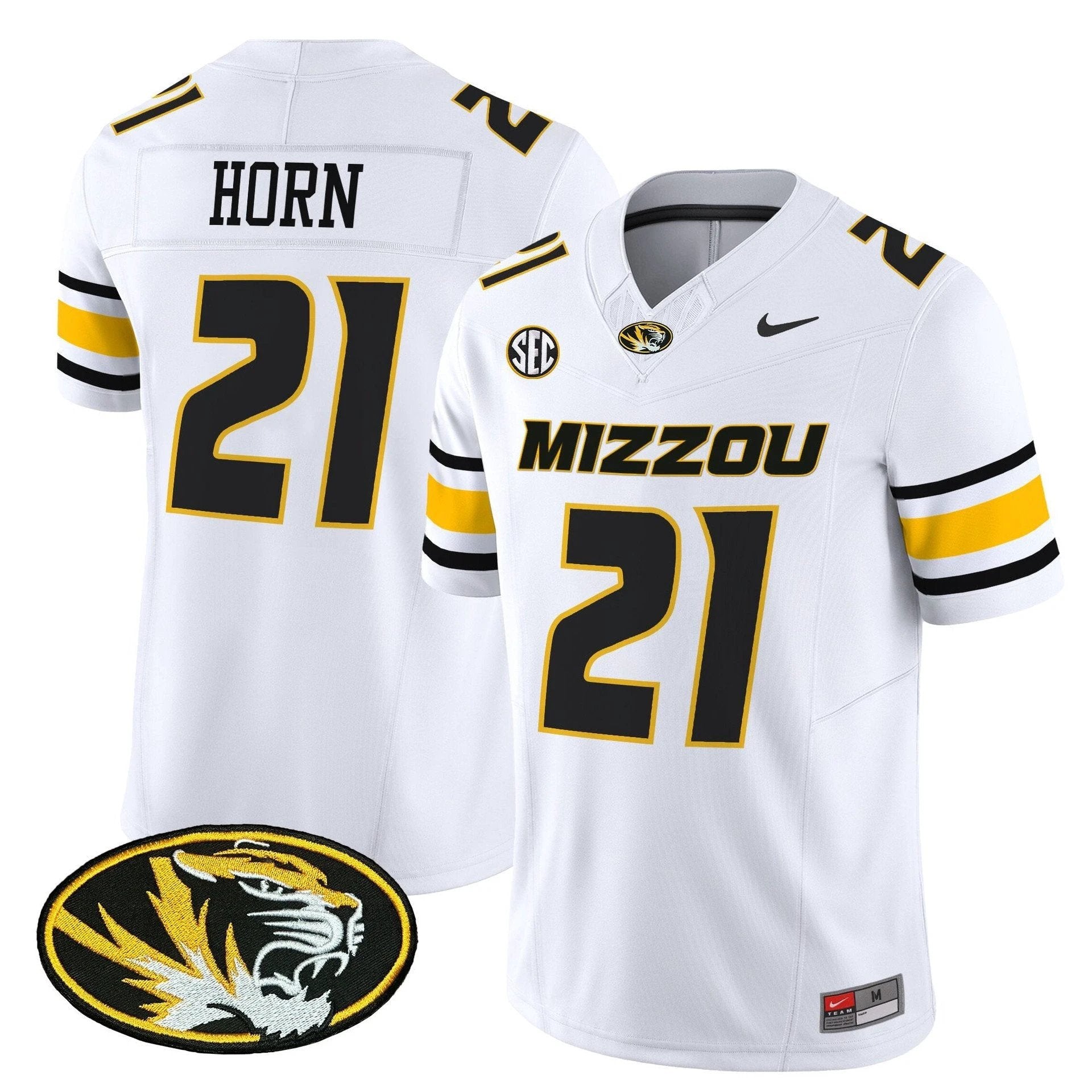 Sam Horn Jersey #21 Missouri Tigers 2025 Vapor Limited Stitched White by My Store