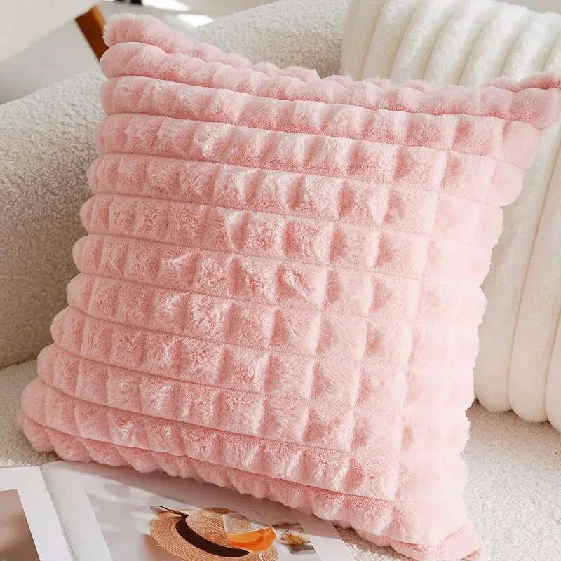 Pink Blossom Tufted Cushion Cover by Bowlift