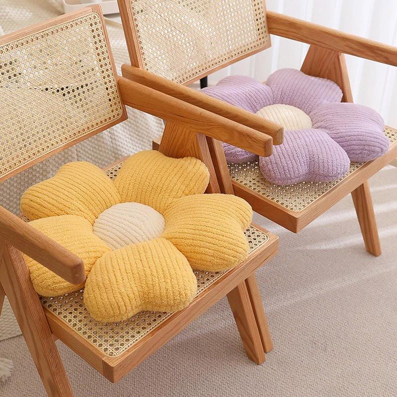 Fluffy Clover Flower Cushion by Bowlift
