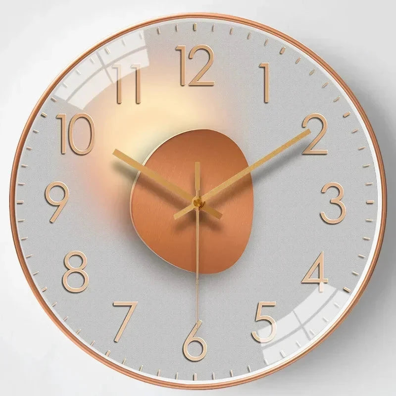 SilentTime - Digital Wall Clock in Classic Style - 8 Inch Bowlift by Bowlift