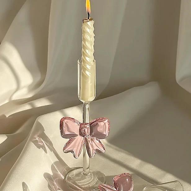 Glass Bow Candleholder by Bowlift