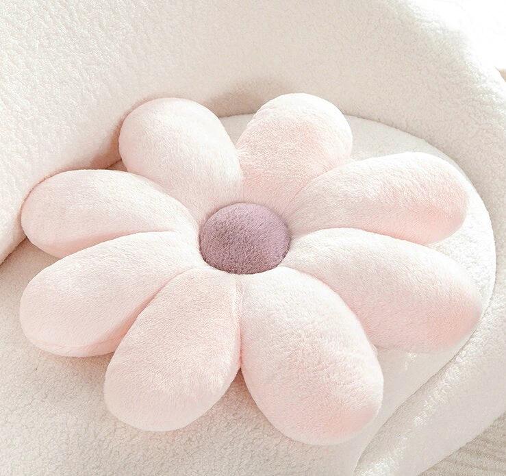 Fluffy Daisy Cushion - Pastel by Bowlift