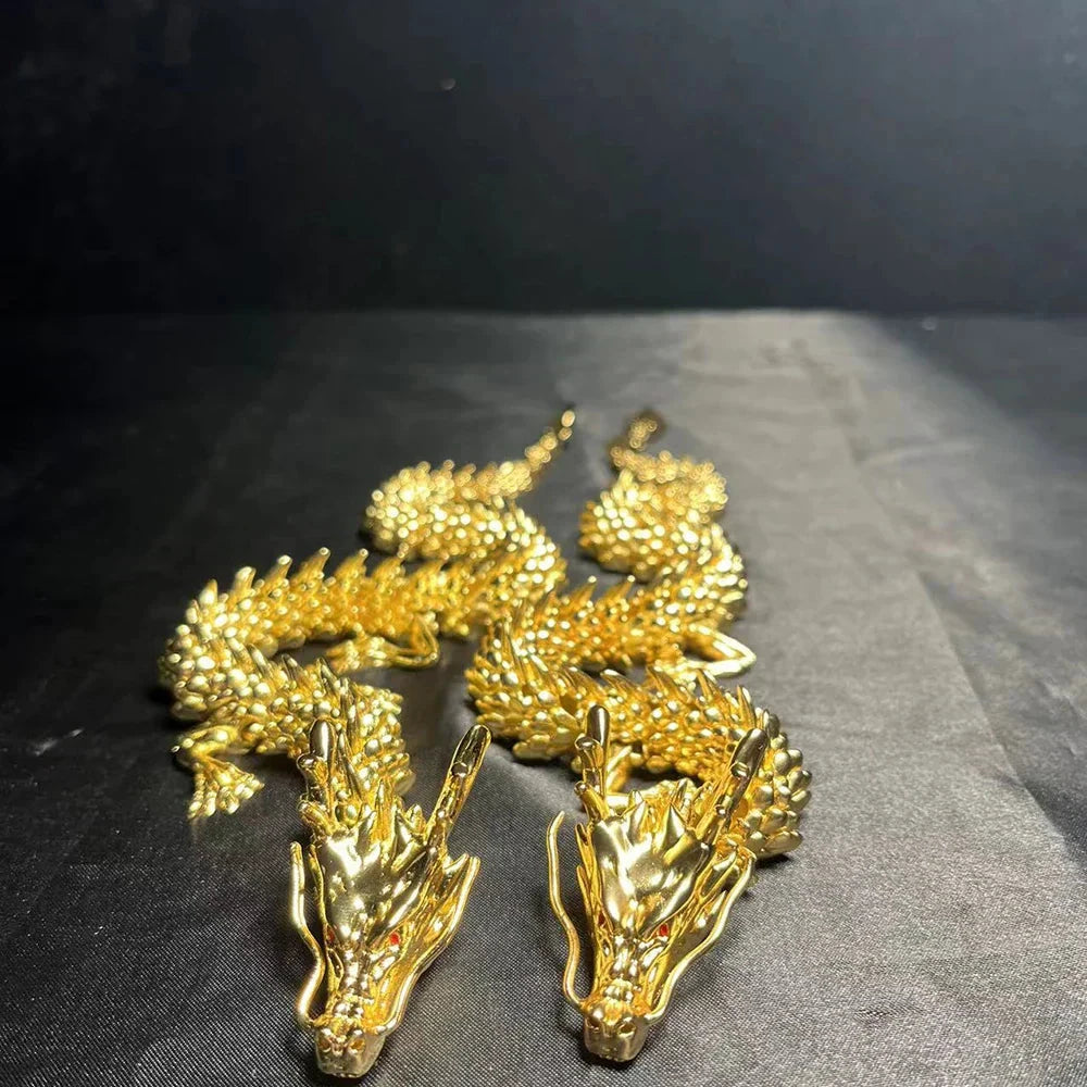 Mystic Scales 3D Brass Dragon Home Decor by BowLift
