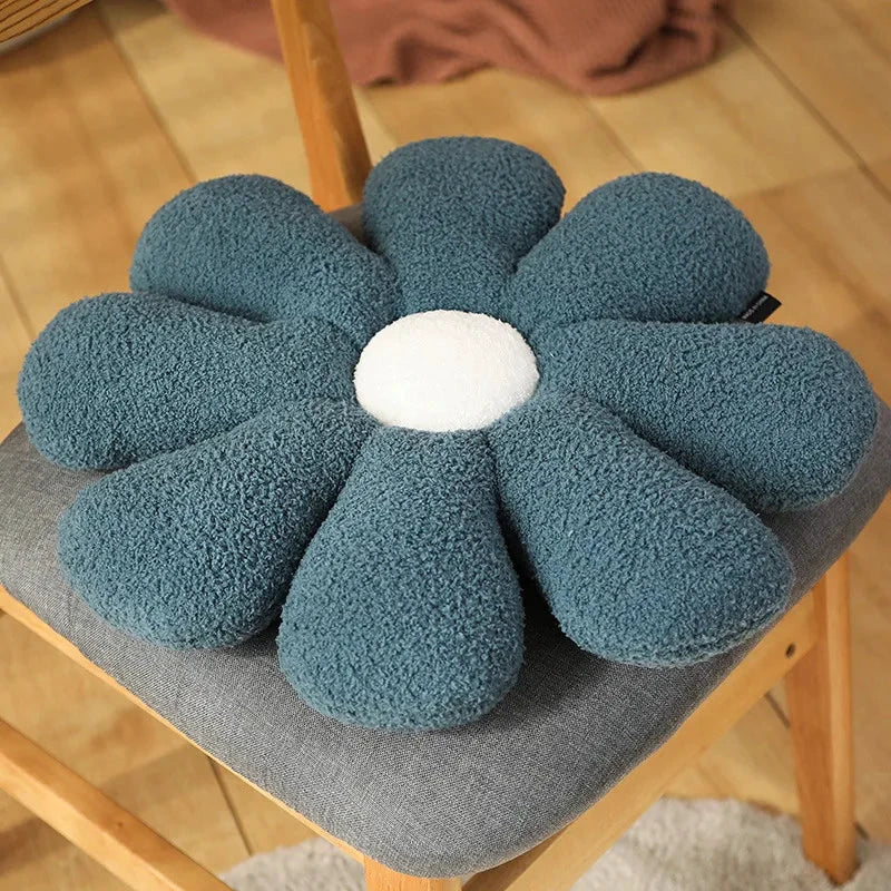 Boucle Plush Flower Cushion by Bowlift