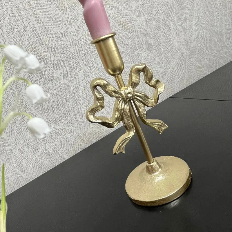 French Wrought Iron Candle Holder by Bowlift