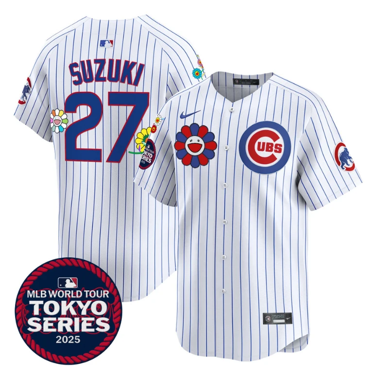 Seiya Suzuki Jersey #27 Chicago Cubs Tokyo Series 2025 Vapor Premier Limited Stitched Pinstripe by My Store
