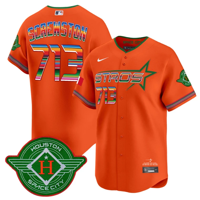 Screwston Jersey #713 Astros 2025 City Connect Mexico Vapor Premier Limited Stitched Orange by My Store
