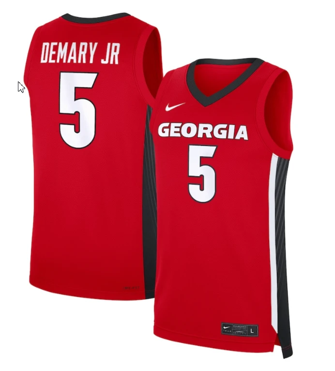 Somto Cyril Jersey #6 Georgia Bulldogs NIL Basketball Red by My store basketball