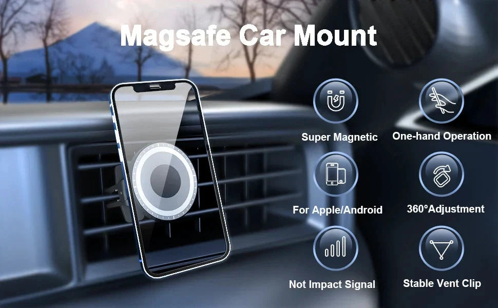Magsafe Car Air Vent Mount Phone Holder by BowLift