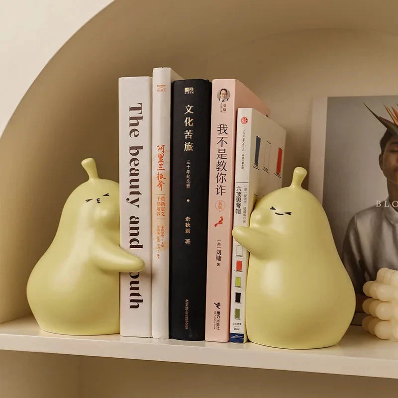 Hugging Pear Bookends by Bowlift