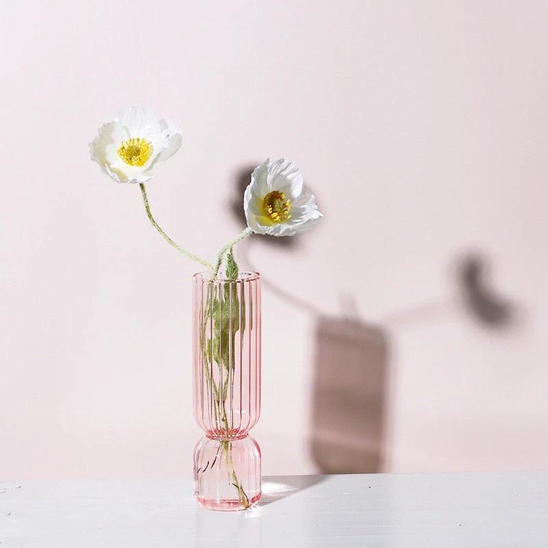 Scallop Cylinder Glass Vase by Bowlift