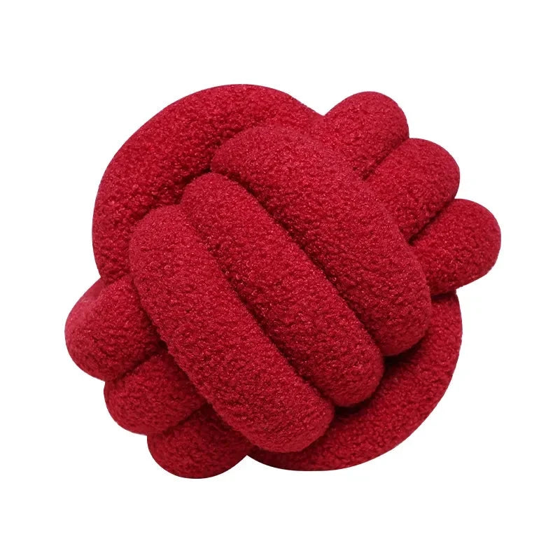Boucle Rope Knot Ball Cushion by Bowlift