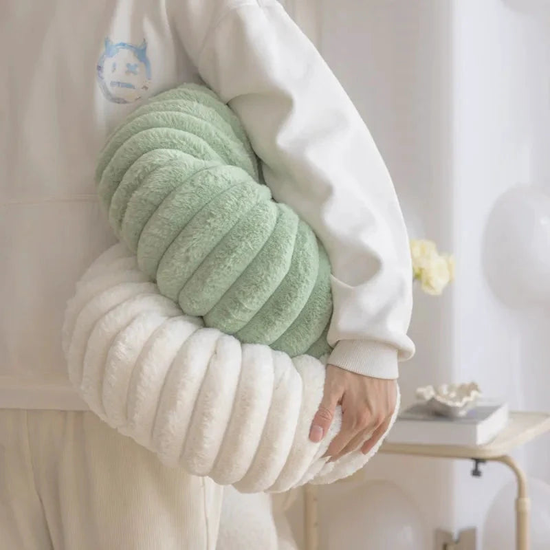 Fluffy Pastel Pumpkin Cushion by Bowlift