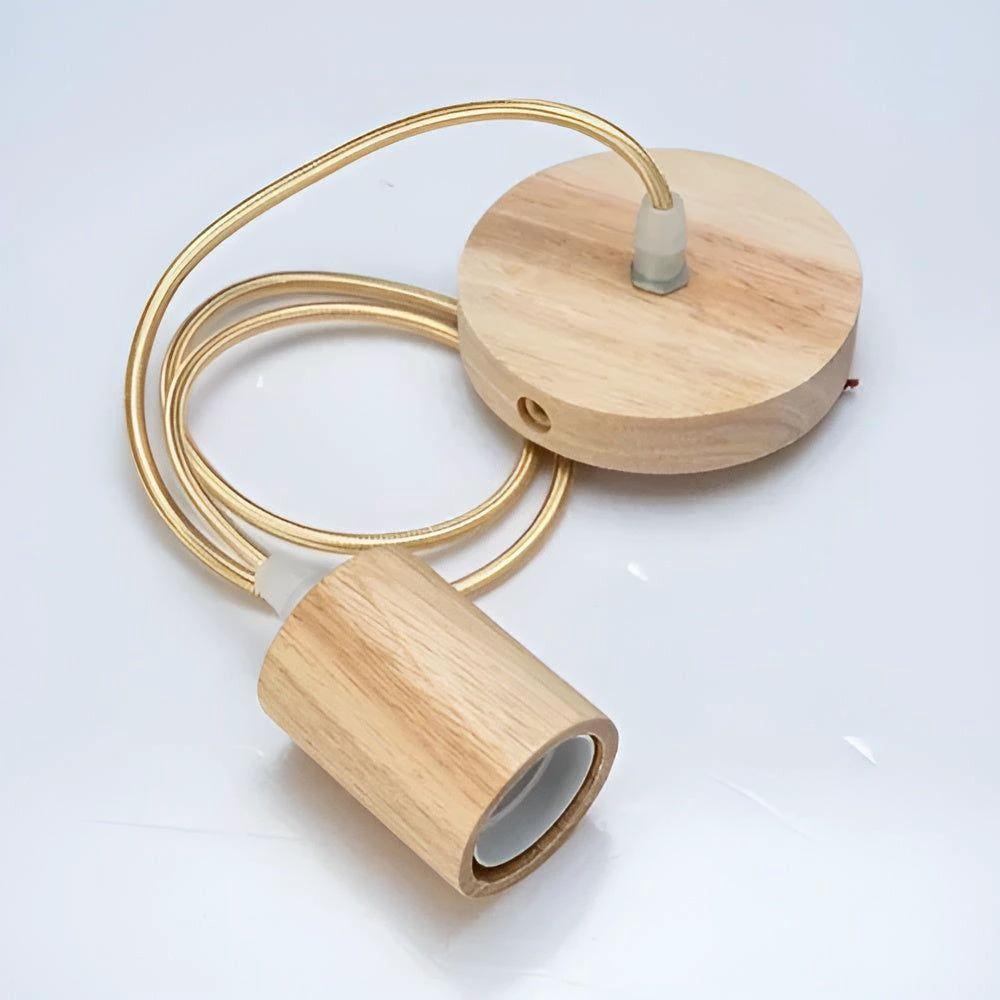 Handcrafted wooden pendant lamp with a naturally warm aura and timeless charm Bowlift by Bowlift