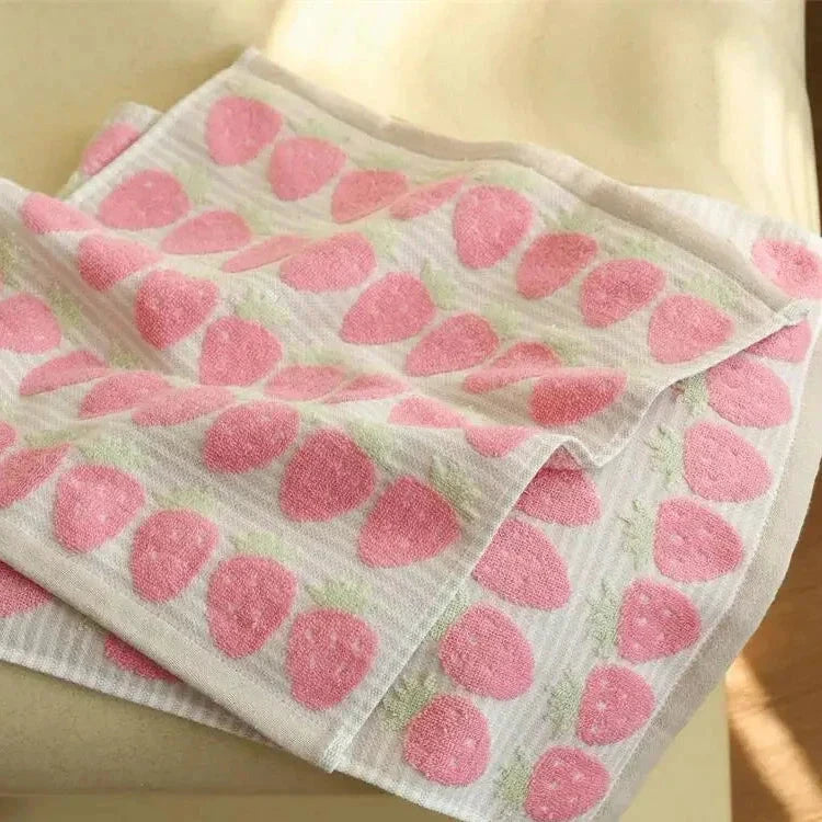 Strawberry Series Cotton Towel Collection by Bowlift