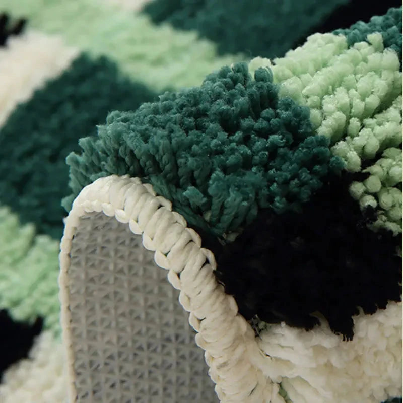 Modern Grid Tufted Bath Mat by Bowlift