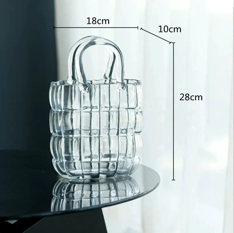 Glass Bag Vase