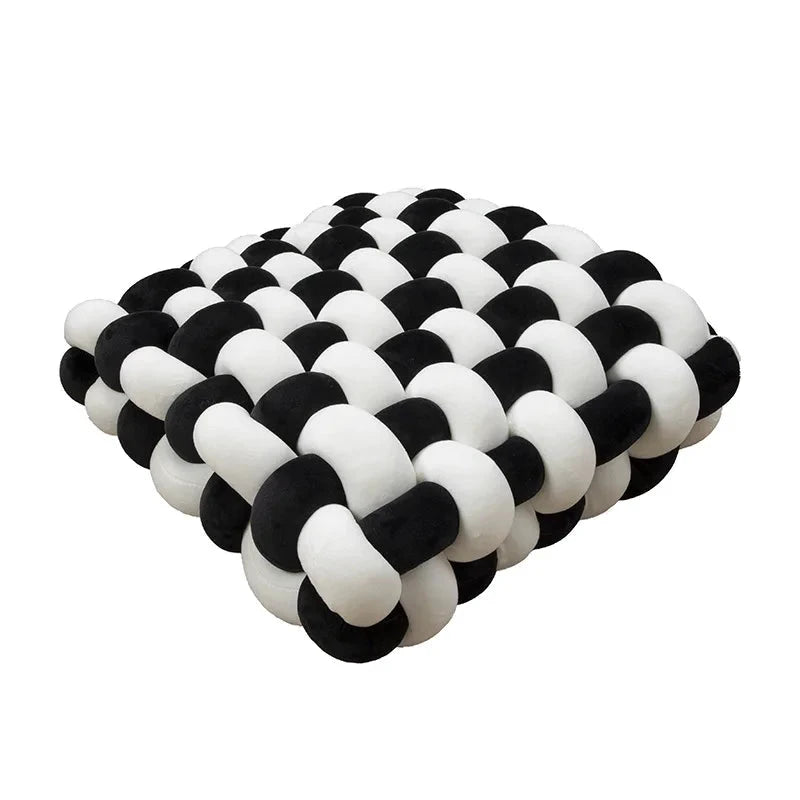Chunky Woven Knot Cushion by Bowlift