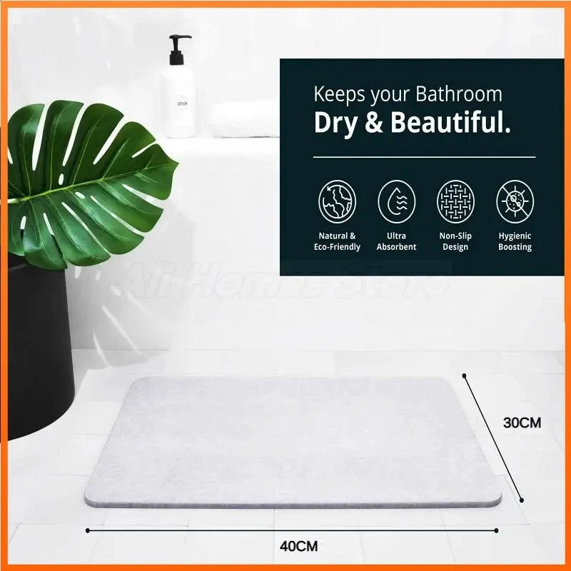 Quick Dry Stone Shower Mat by BowLift