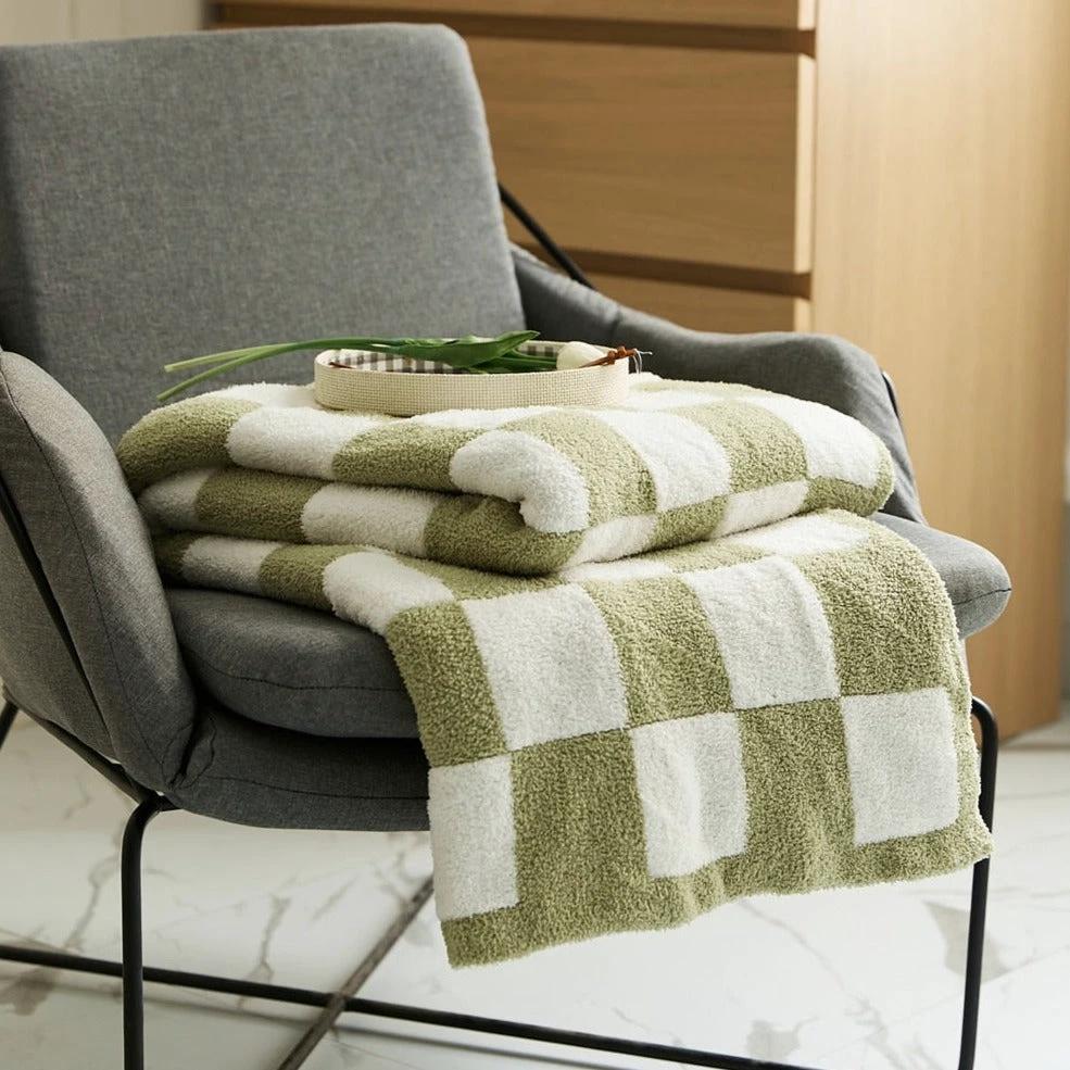 COLOURFUL CHECKERBOARD THROW by Bowlift
