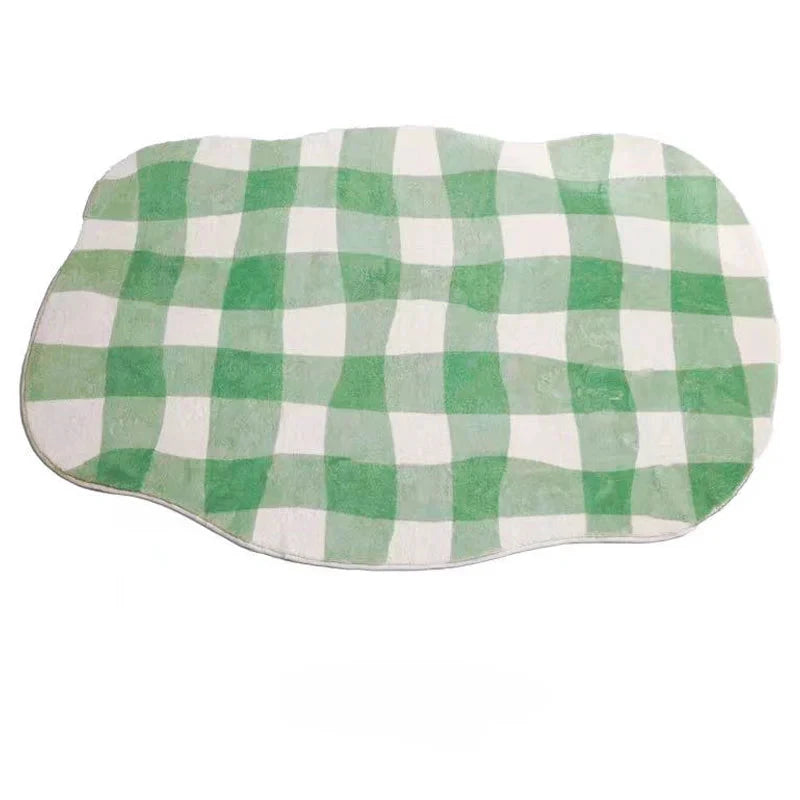Plaid Wonky Rug by Bowlift