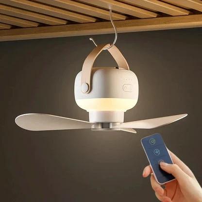 BreezeFlow - Rechargeable Ceiling Fan with Remote Control Bowlift by Bowlift