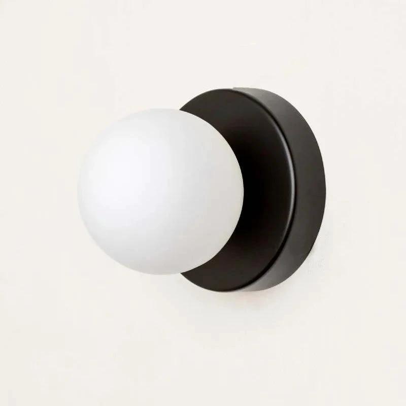 LumiGlobe - Modern Wall Light with Glass Block in Mid-Century Style Bowlift by Bowlift