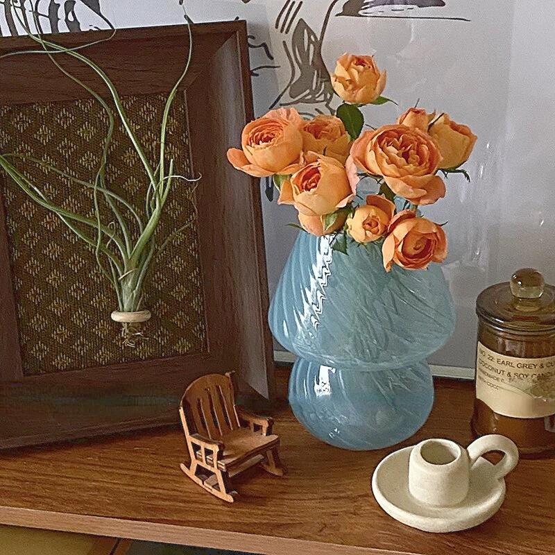 Nordic Stripy Glass Vase by Bowlift