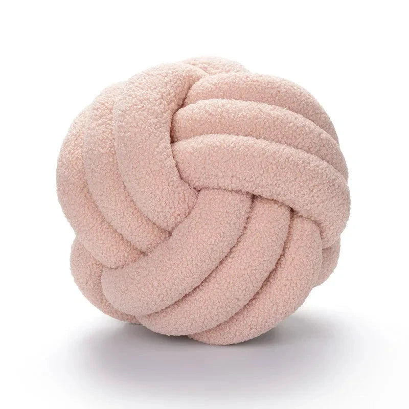 Boucle Rope Knot Ball Cushion by Bowlift