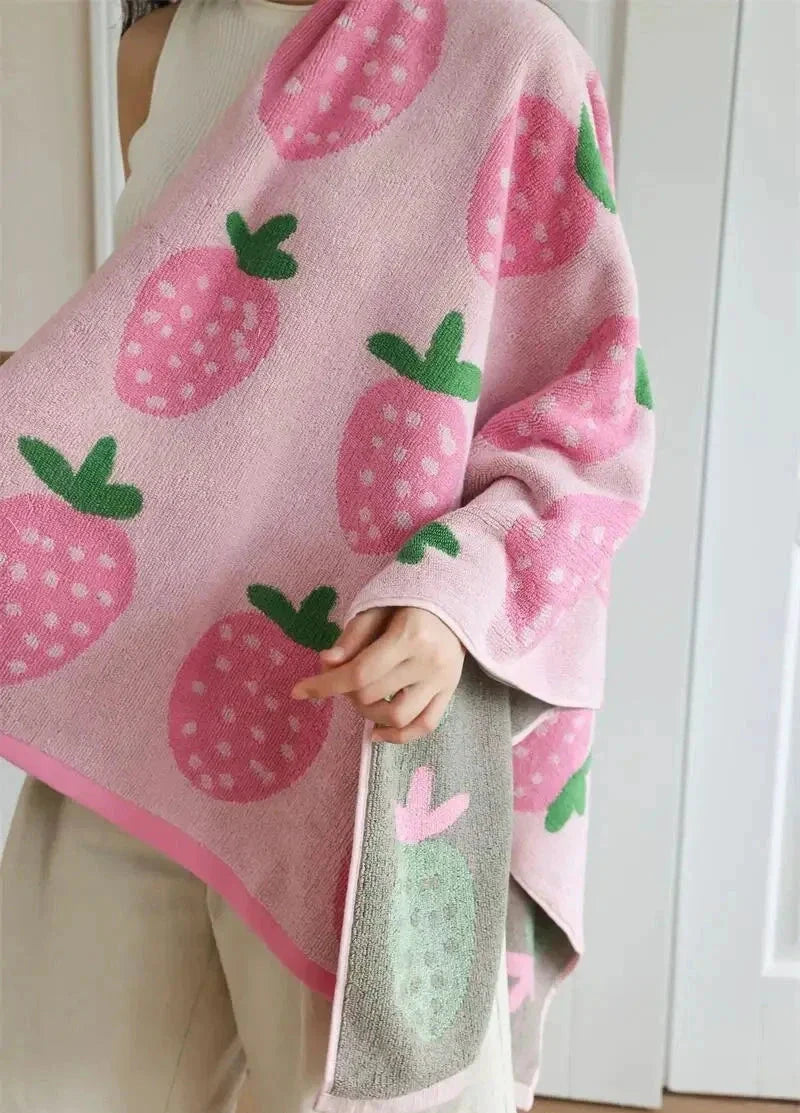 Strawberries Towel by Bowlift
