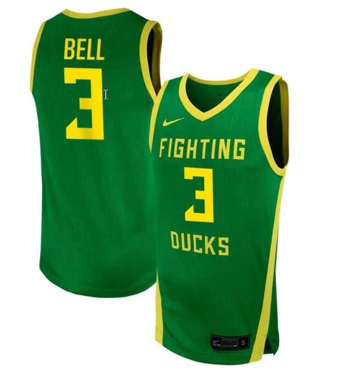 Sofia Bell Jersey #3 Oregon Ducks NIL Basketball Green by My store basketball
