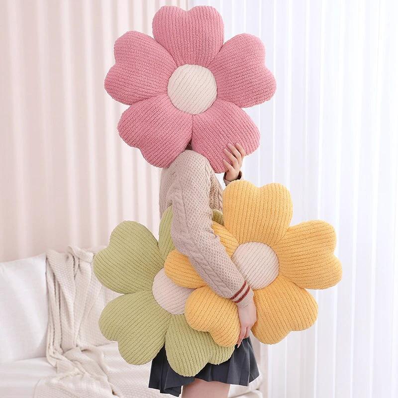 Fluffy Clover Flower Cushion by Bowlift