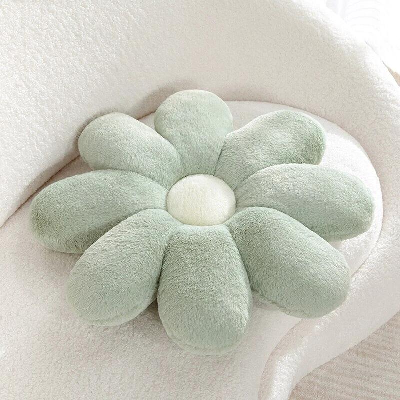 Fluffy Daisy Cushion - Pastel by Bowlift