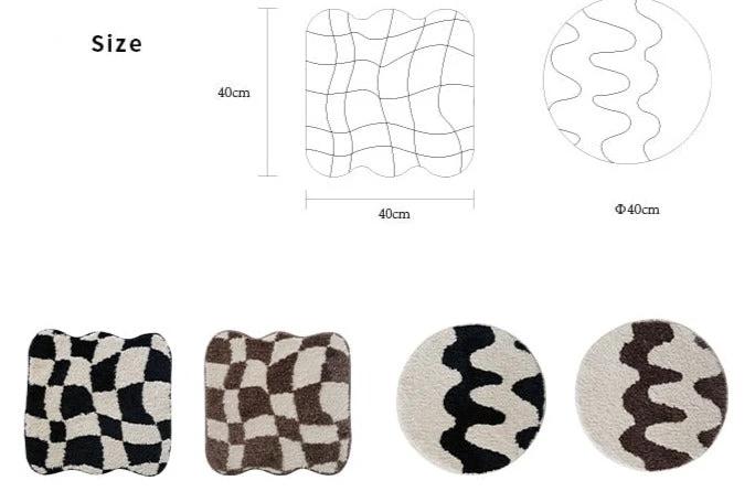 Wavy Grid Seat Cushion by Bowlift